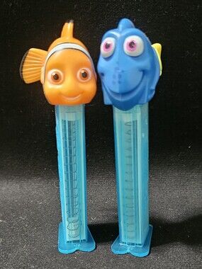 Pez Finding Nemo & Dory Candy Dispensers - Orange and Blue